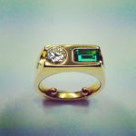 hand-sculpted-emerald-diamond-gold-ring